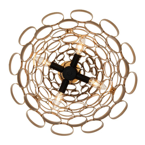 Varaluz Totally Tubular 4 Light Pendant Antique Gol Model: 369P04AGCB