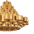 Varaluz Totally Tubular 4 Light Pendant Antique Gol Model: 369P04AGCB