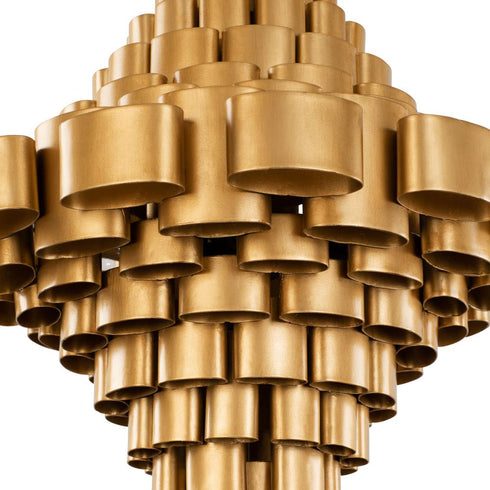 Varaluz Totally Tubular 5 Light Foyer Antique Gol Model: 369F05AGCB