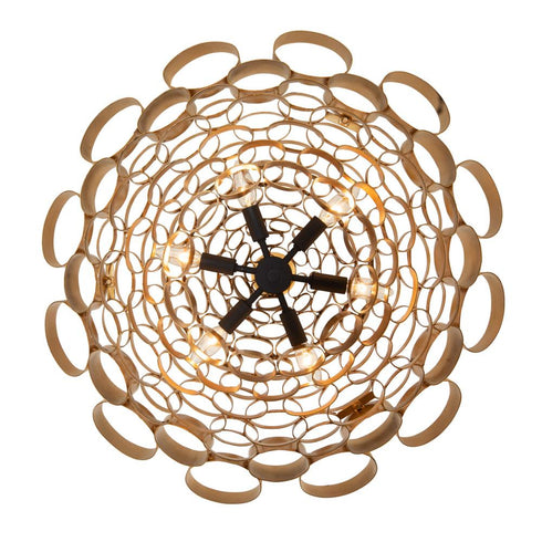 Varaluz Totally Tubular 6 Light Pendant Antique Gol Model: 369P06AGCB
