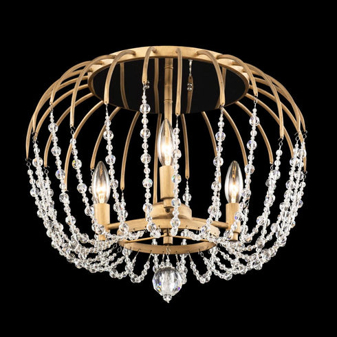 Varaluz Voliere 3 Light Semi Flush Havana Gold Model: 343S03HG