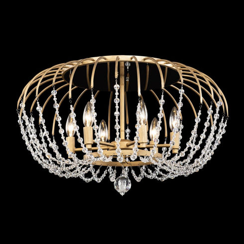 Varaluz Voliere 6 Light Semi Flush Havana Gold Model: 343S06HG