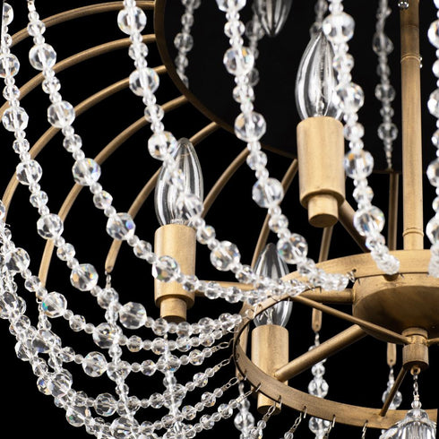 Varaluz Voliere 6 Light Semi Flush Havana Gold Model: 343S06HG