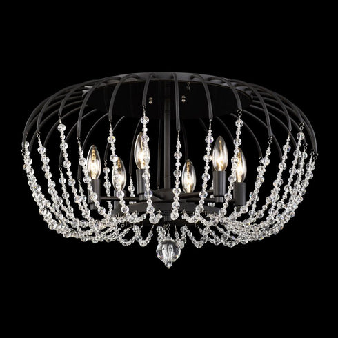 Varaluz Voliere 6 Light Semi Flush Matte Black Model: 343S06MB