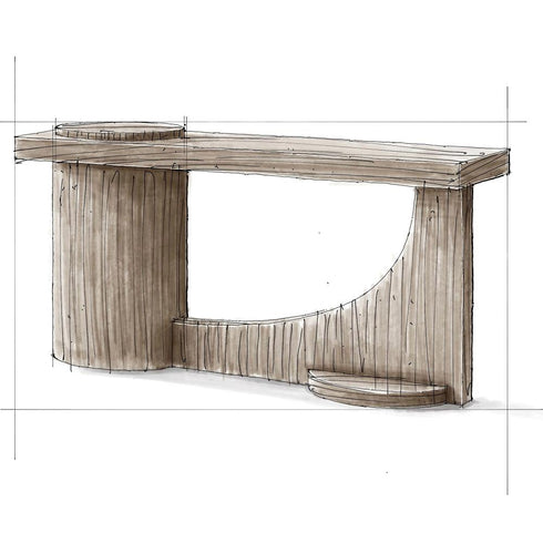 Varaluz Westwood Console Table in Ash Blonde Model: 512TA62A