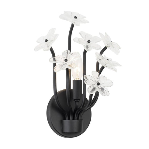 Varaluz Wildflower 1 Light Sconce Matte Black Model: 378W01MB