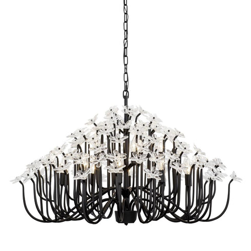 Varaluz Wildflower 15 Light Chandelier Matte Black Model: 378C15MB