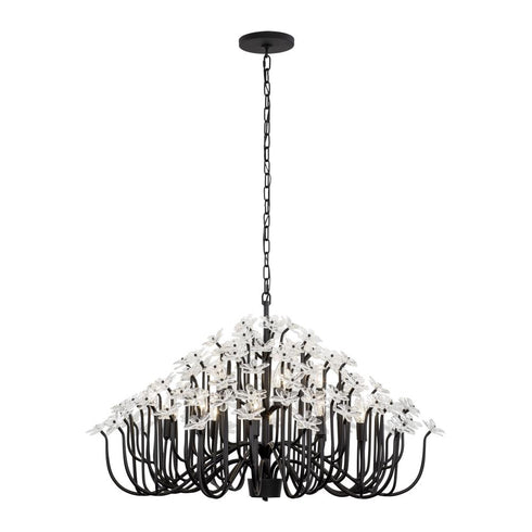 Varaluz Wildflower 15 Light Chandelier Matte Black Model: 378C15MB