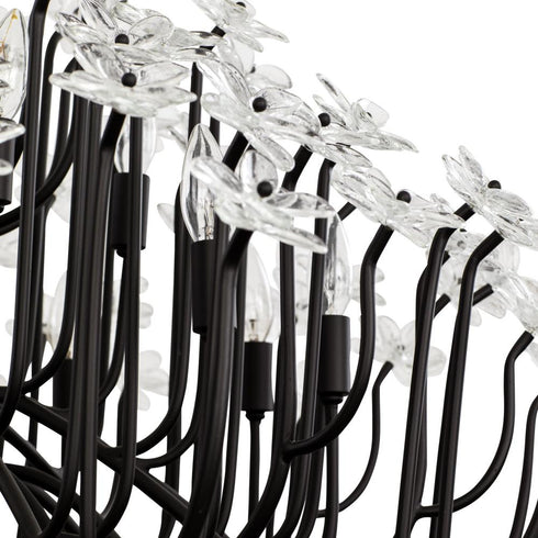 Varaluz Wildflower 15 Light Chandelier Matte Black Model: 378C15MB