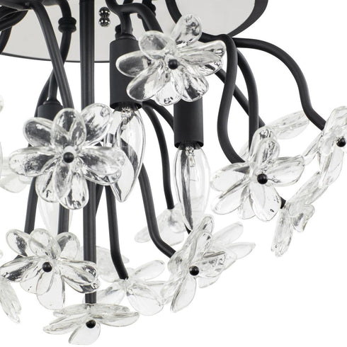 Varaluz Wildflower 4 Light Semi Flush Matte Black Model: 378S04MB