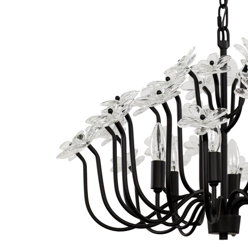 Varaluz Wildflower 6 Light Chandelier Matte Black Model: 378C06MB