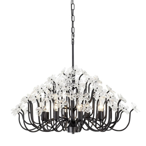 Varaluz Wildflower 8 Light Chandelier Matte Black Model: 378C08MB