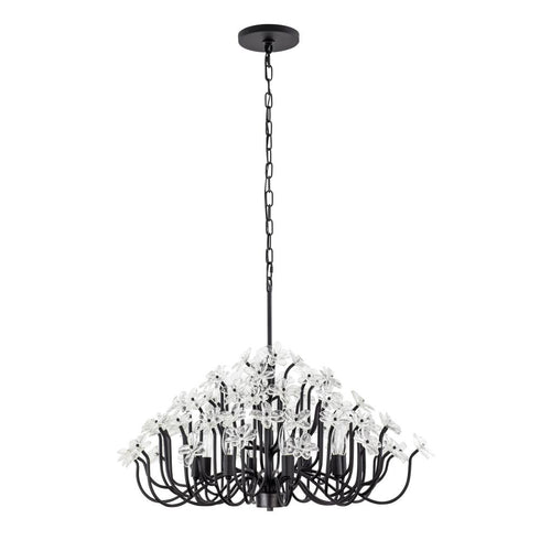 Varaluz Wildflower 8 Light Chandelier Matte Black Model: 378C08MB
