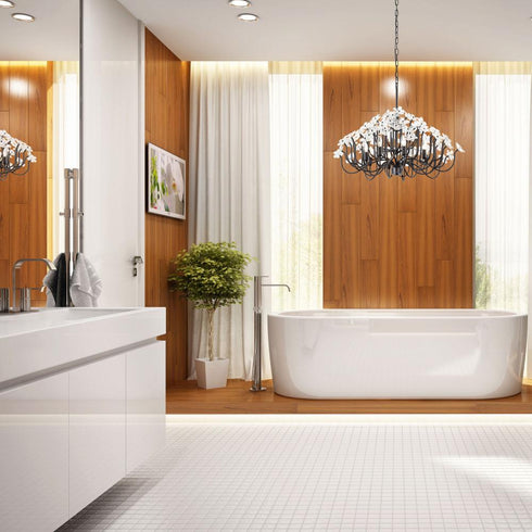 Varaluz Wildflower 8 Light Chandelier Matte Black Model: 378C08MB