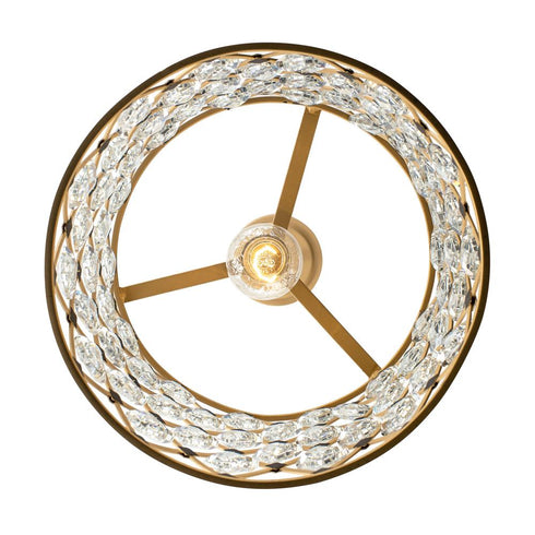 Varaluz Winsor Windsor 1 Light Crystal Pendant French Gol Model: 345P01FGMB