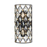 Varaluz Winsor Windsor 2 Light Crystal Sconce Carbo Havana Model: 345W02SCBHG