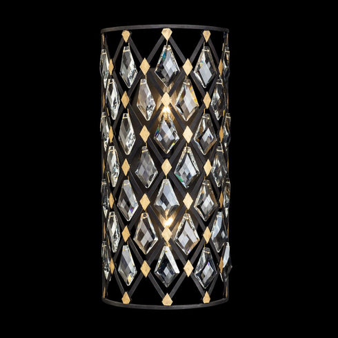 Varaluz Winsor Windsor 2 Light Crystal Sconce Carbo Havana Model: 345W02SCBHG