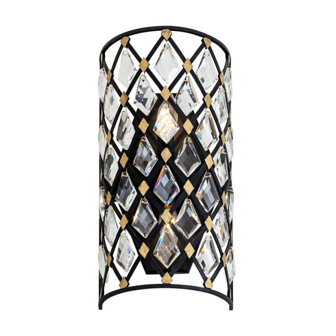 Varaluz Winsor Windsor 2 Light Crystal Sconce Carbo Havana Model: 345W02SCBHG