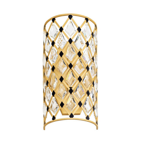 Varaluz Winsor Windsor 2 Light Crystal Sconce French Gol Model: 345W02FGMB