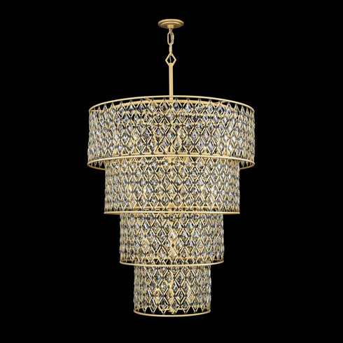 Varaluz Winsor Windsor 21 Light 4 Tier Crystal Chandelier Model: 345C21FGMB