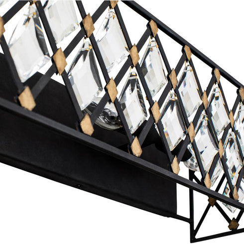 Varaluz Winsor Windsor 4 Light Crystal Bath Carbo Havana Model: 345B04CBHG