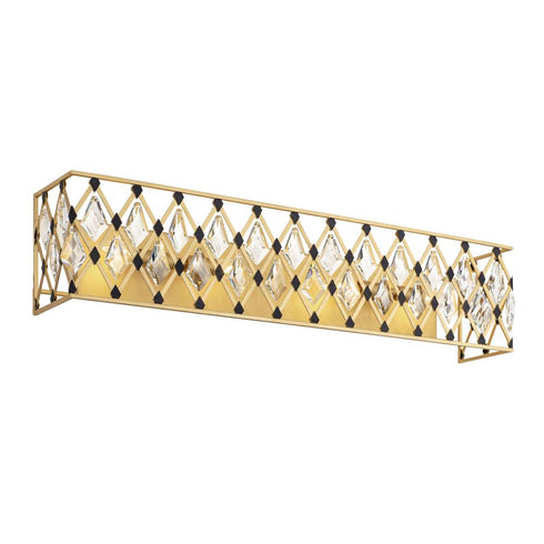 Varaluz Winsor Windsor 4 Light Crystal Bath French Gol Model: 345B04FGMB