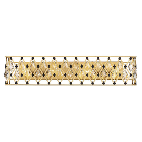 Varaluz Winsor Windsor 4 Light Crystal Bath French Gol Model: 345B04FGMB
