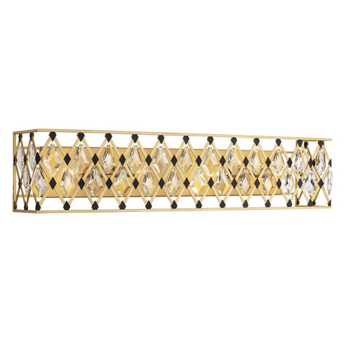 Varaluz Winsor Windsor 4 Light Crystal Bath French Gol Model: 345B04FGMB