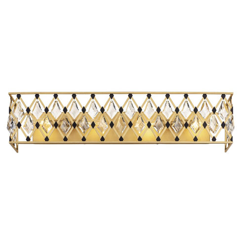 Varaluz Winsor Windsor 4 Light Crystal Bath French Gol Model: 345B04FGMB