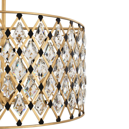 Varaluz Winsor Windsor 6 Light Crystal Pendant French Gol Model: 345P06FGMB