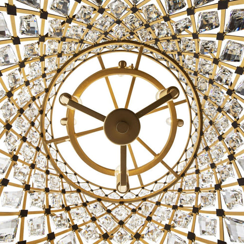 Varaluz Winsor Windsor 7 Light 2 Tier Crystal Chandelier Model: 345C07FGMB