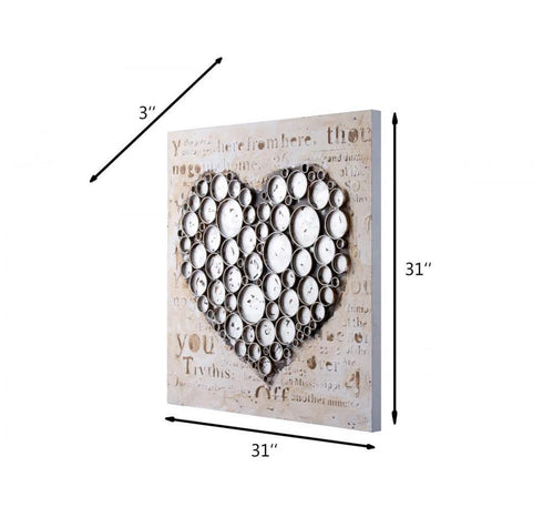 Varaluz Work Of Heart Silver Mixed Media Wall Art Model: 4DWA0114