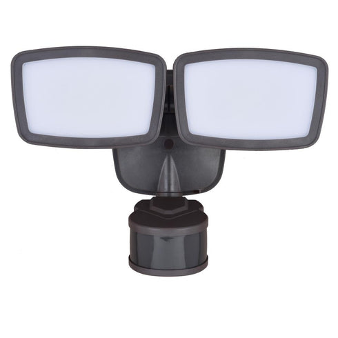 Vaxcel 10.75 in. 2 Light LED CCT Adj. Outdoor Motion Security Flood Light in Bronze 240 Deg. Model: T0701