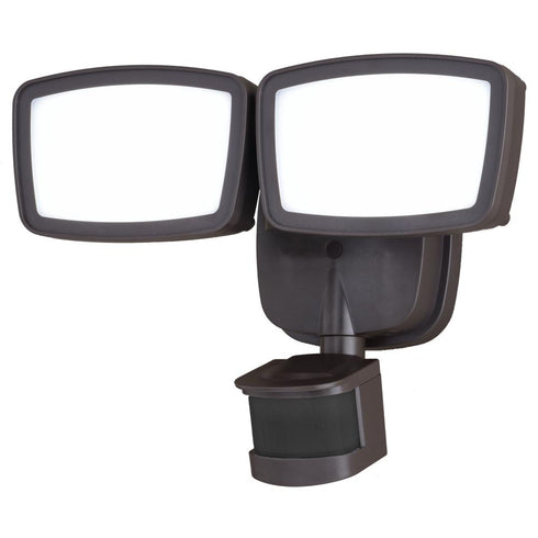 Vaxcel 10.75 in. 2 Light LED Outdoor Motion Sensor Security Flood Light in Bronze 180 Deg. Model: T0699