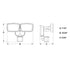 Vaxcel 10.75 in. 2 Light LED Outdoor Motion Sensor Security Flood Light in Bronze 180 Deg. Model: T0699