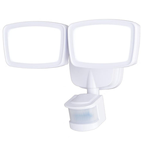 Vaxcel 10.75 in. 2 Light LED Outdoor Motion Sensor Security Flood Light in White 180 Deg. Model: T0698