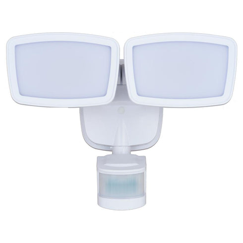 Vaxcel 10.75 in. 2 Light LED Outdoor Motion Sensor Security Flood Light in White 180 Deg. Model: T0698