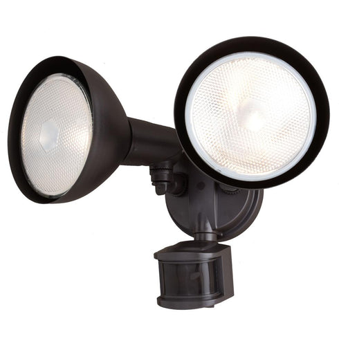 Vaxcel 11.75 in. 2 Light Outdoor Motion Sensor Security Flood Light in Bronze 180 Deg. Model: T0695