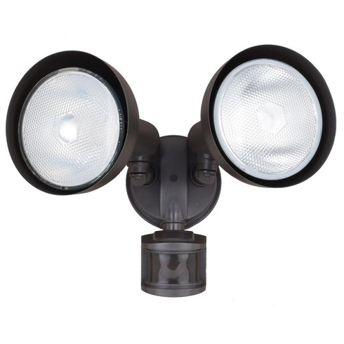 Vaxcel 11.75 in. 2 Light Outdoor Motion Sensor Security Flood Light in Bronze 180 Deg. Model: T0695