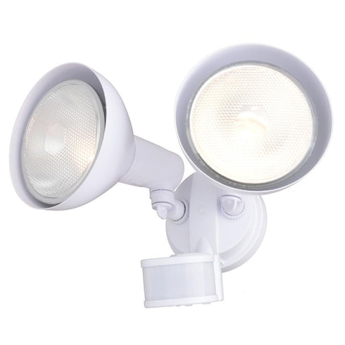 Vaxcel 11.75 in. 2 Light Outdoor Motion Sensor Security Flood Light in White 240 Deg. Model: T0696