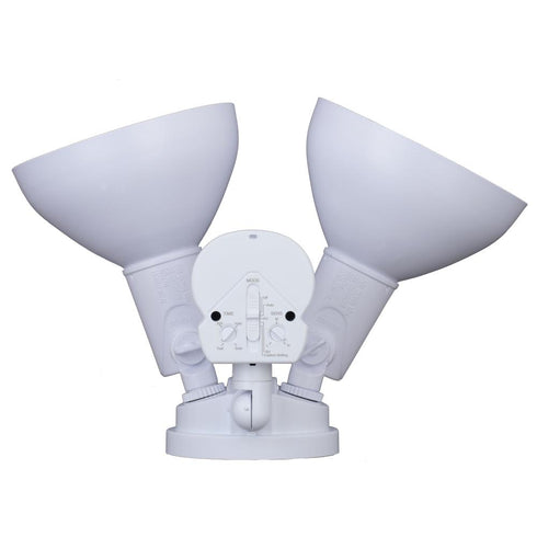 Vaxcel 11.75 in. 2 Light Outdoor Motion Sensor Security Flood Light in White 240 Deg. Model: T0696