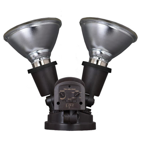 Vaxcel 6.75 in. 2 Light Outdoor Motion Sensor Security Flood Light in Bronze Model: T0693