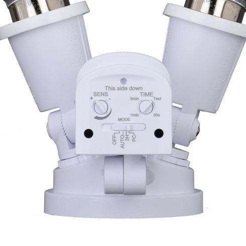 Vaxcel 6.75 in. 2 Light Outdoor Motion Sensor Security Flood Light in White Model: T0692