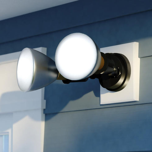 Vaxcel 6.75 in. 2 Light Outdoor Security Flood Light in Black Model: T0691