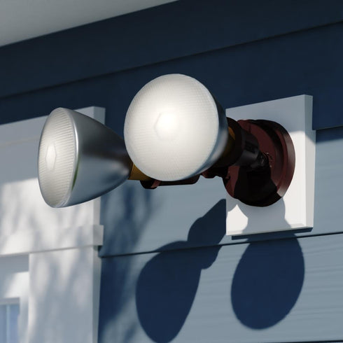 Vaxcel 6.75 in. 2 Light Outdoor Security Flood Light in Bronze Model: T0690
