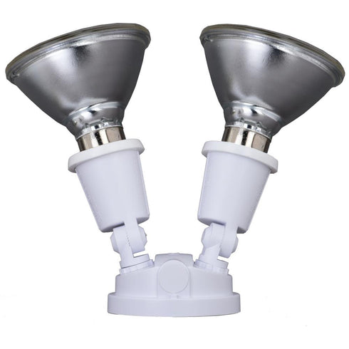 Vaxcel 6.75 in. 2 Light Outdoor Security Flood Light in White Model: T0689