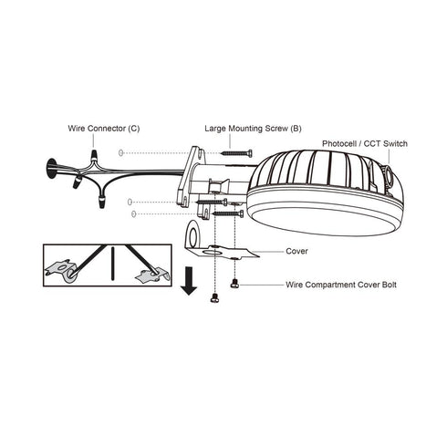 Vaxcel 7 in. Dusk to Dawn LED Area Light in Gray Model: T0727