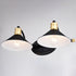 Vaxcel Akron 2 Light Vanity in Matte Black and Natural Brass with Matte White Model: W0435
