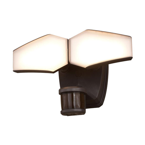 Vaxcel Almora 12 in. W 2 Light LED Outdoor Motion Sensor in Bronze Model: T0785