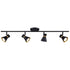 Vaxcel Alto 4 Light LED Directional Light in Matte Black and Satin Brass Model: C0287